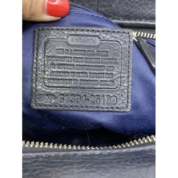 coach large black leather cross body bag - Picture 9 of 10